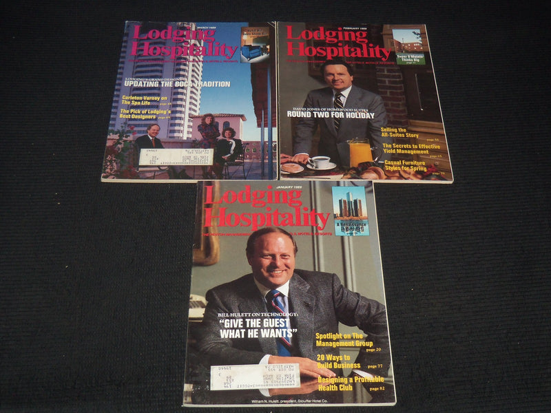 1988-1989 LODGING HOSPITALITY MAGAZINE LOT OF 7 ISSUES - O 3780