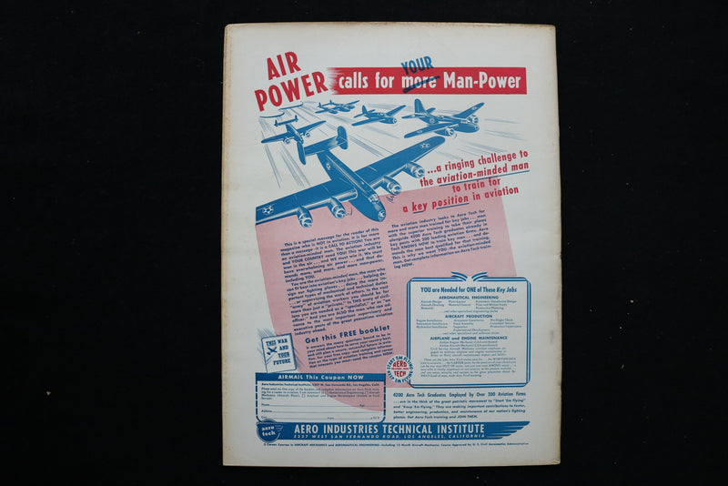 1942 SEP AIR TRAILS MAGAZINE - DOUGLAS DEVASTATOR TORPEDO BOMBER COVER - E 9796