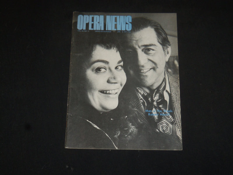 1971 JANUARY 9 OPERA NEWS MAGAZINE - ROBERT MERRILL - SP 6171
