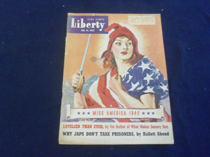 1942 FEBRUARY 14 LIBERTY MAGAZINE - MISS AMERICA 1942 - B 4197D