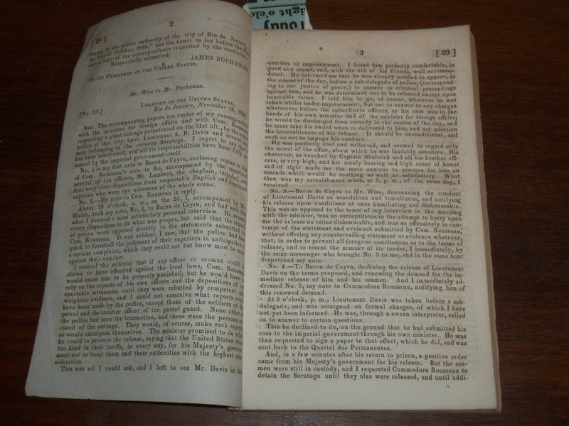 1848 MARCH 22 PRESIDENT JAMES K. POLK MESSAGE - MR. WISE - K 1237