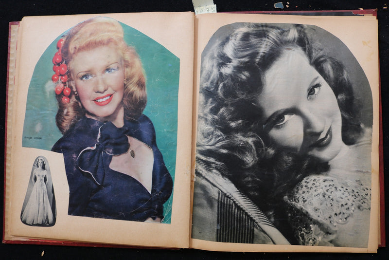 1940'S MOVIE STARS SCRAPBOOK - LANA TURNER - GREER GARSON - E 24933