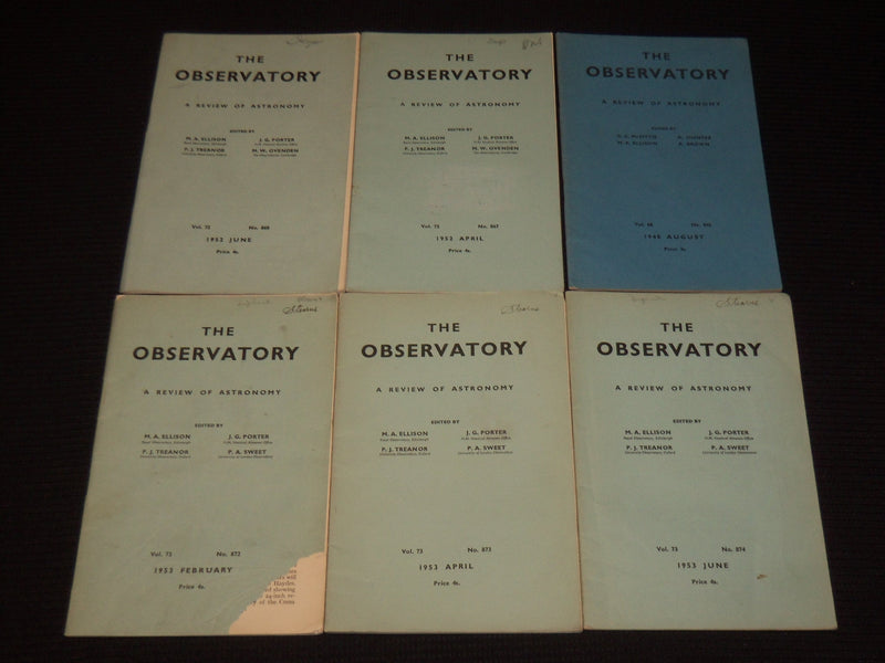 1937-1953 THE OBSERVATORY MONTHLY REVIEW OF ASTRONOMY MAGAZINE LOT OF 20- O 2827