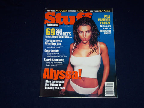 1999 SEPTEMBER STUFF MAGAZINE - ALYSSA MILANO COVER - SP 5102