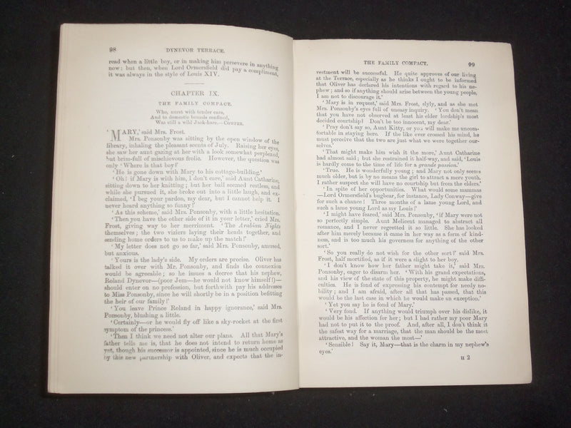 1885 DYNEVOR TERRACE OR THE CLUE OF LIFE HARDCOVER BOOK - ADRIAN STOKES- KD 9217