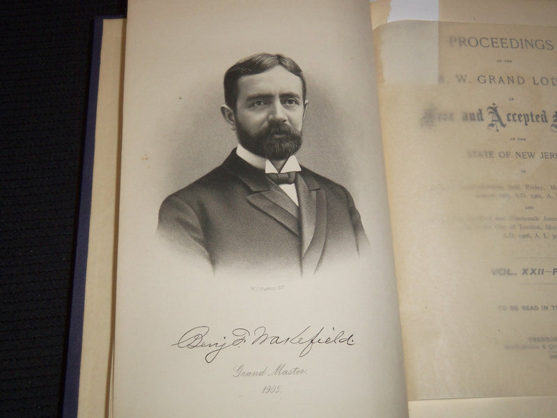 1905-1906 NEW JERSEY GRAND LODGE PROCEEDINGS BOUND VOLUMES LOT OF 2 - KD 4583R