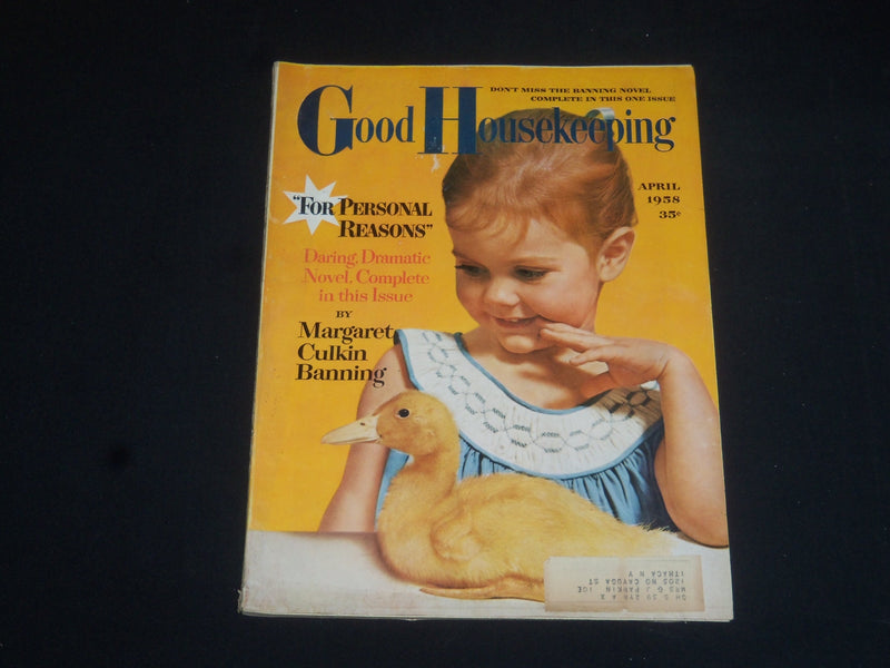 1958 APRIL GOOD HOUSEKEEPING MAGAZINE - NICE COVER, STORIES & ADS - SP 6703