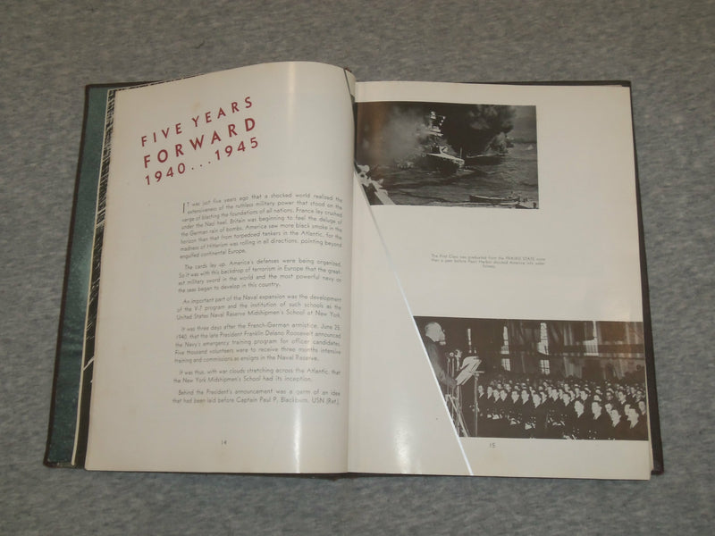 1940-1945 U.S. NAVAL RESERVE MIDSHIPSMEN'S SCHOOL YEARBOOK - NEW YORK - YB 2064