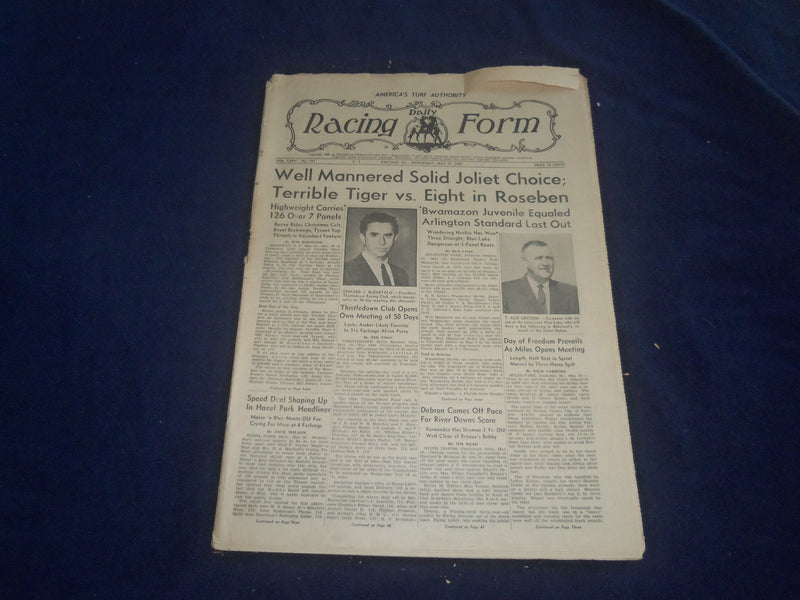 1969 MAY 21 THE DAILY RACING FORM - WELL MANNERED SOLID JOLIET CHOICE - NP 5513