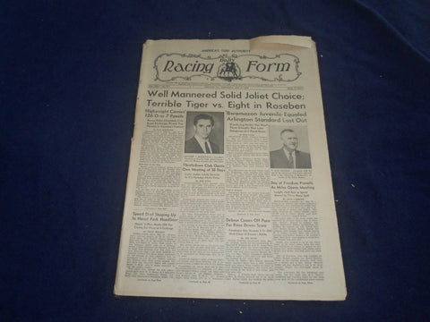 1969 MAY 21 THE DAILY RACING FORM - WELL MANNERED SOLID JOLIET CHOICE - NP 5513