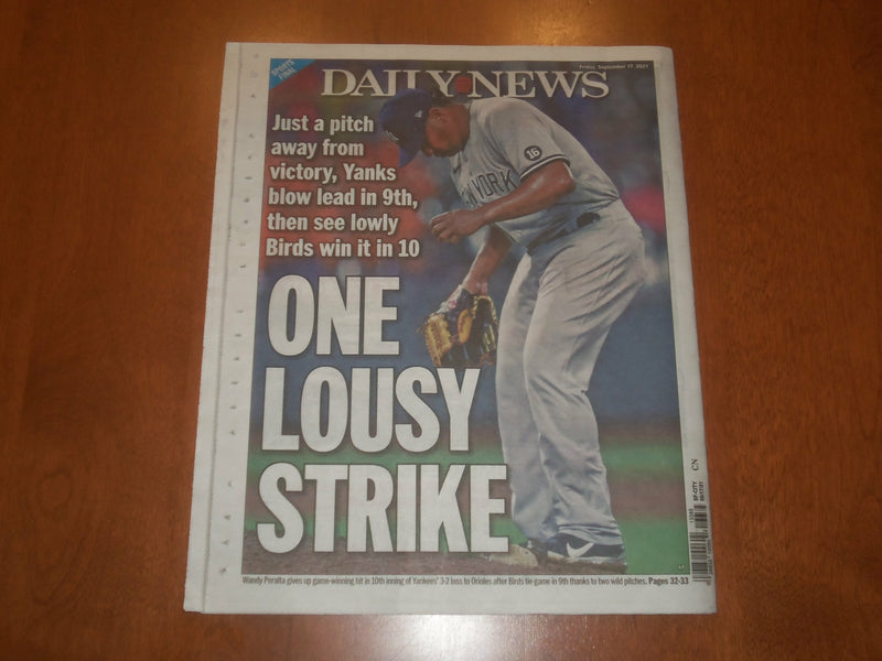 2021 SEPTEMBER 17 NEW YORK DAILY NEWS NEWSPAPER - D.C. COPS MOVE TO PREVENT RIOT