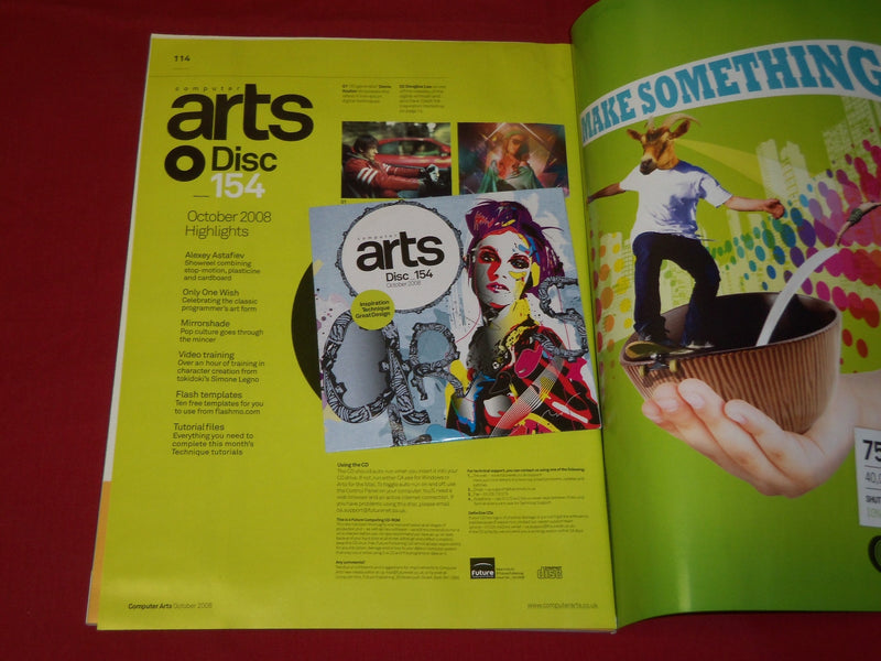 2008 OCTOBER COMPUTER ARTS PROJECT MAGAZINE ISSUE NO. 154 WITH CD - RC 682
