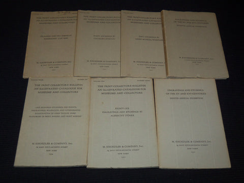 1930-1932 THE PRINT COLLECTOR'S BULLETIN FOR MUSEUMS LOT OF 7 - O 1740D