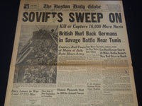 1942 NOVEMBER 27 BOSTON DAILY GLOBE NEWSPAPER - SOVIETS SWEEP ON - NT 9460