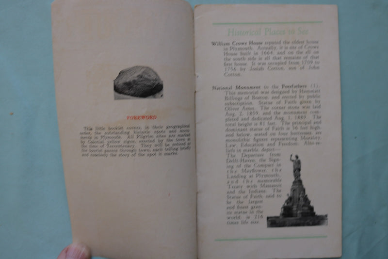 1920'S PLYMOUTH PILGRIM EPHEMERA - LOT OF 2 - K 3439