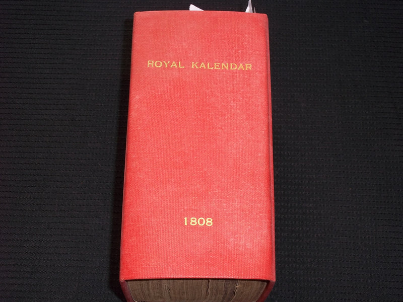 1808 THE ROYAL KALENDAR ANNUAL REGISTER - HARDCOVER -NICE ILLUSTRATIONS- KD 7586