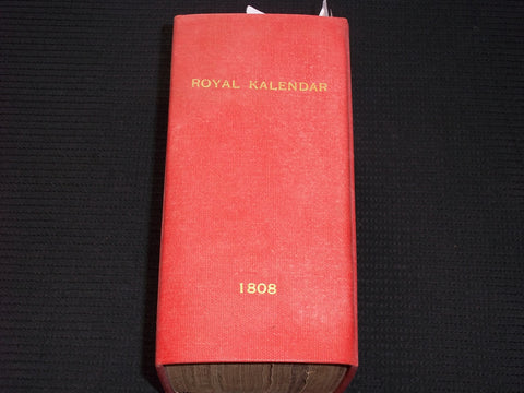 1808 THE ROYAL KALENDAR ANNUAL REGISTER - HARDCOVER -NICE ILLUSTRATIONS- KD 7586