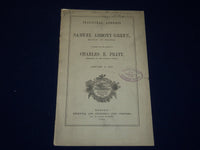 1882 MAYOR SAMUEL ABBOTT GREEN INAUGURAL ADDRESS - CHARLES E. PRATT - J 4532