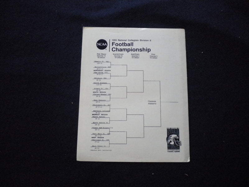 1995 NOV 18 NCAA CHAMPS BOWL PROGRAM - WEST GEORGIA VS CARSON-NEWMAN - J 8353
