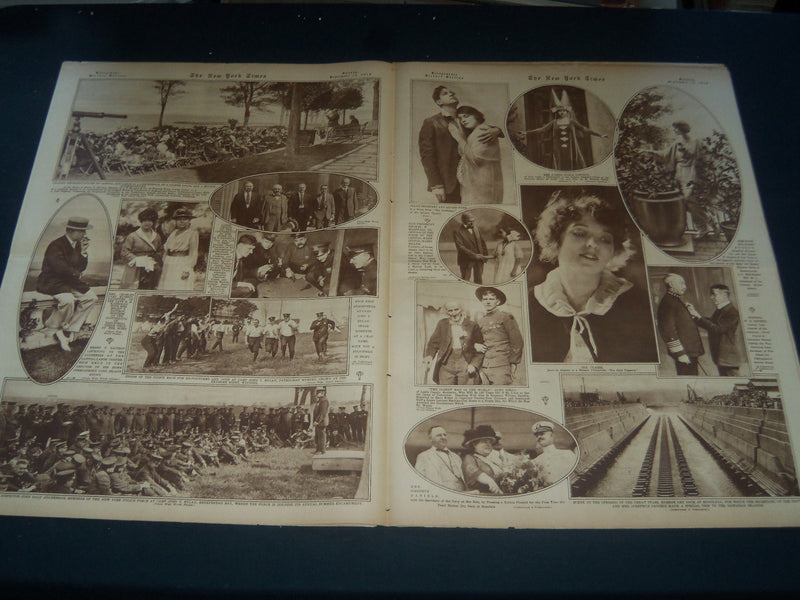 1919 SEPT 14 NY TIMES PICTURE SECTION LOT OF 2 -FIGHTING FIRST DIVISION- NT 7376