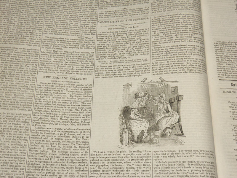 1842 JAN-JUL THE NEW WORLD JOURNAL BOUND VOLUME - DICKENS - LONGFELLOW - R 731P