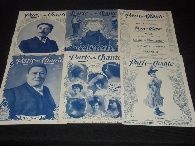 1905 PARIS QUI CHANTE REVUE ILLUSTREE MAGAZINE LOT OF 30 ISSUES - O 3442B