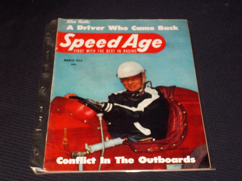 1955 MARCH SPEED AGE MAGAZINE - ALLEN HEATH FRONT COVER - E 1976