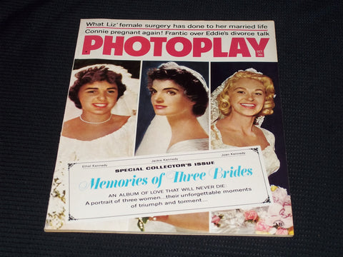 1968 OCTOBER PHOTOPLAY MAGAZINE - ETHEL JACKIE & JOAN KENNEDY WEDDINGS - E 16689