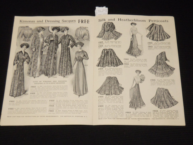 1911 THE HEFFRON CO. SPRING & SUMMER FASHION BOOK - SYRACUSE NEW YORK - SP 4863D