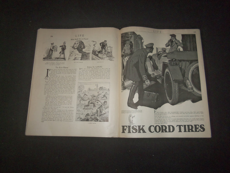 1919 OCTOBER 2 LIFE MAGAZINE - NEGLECTING HIS OPPORTUNITY - L 769U