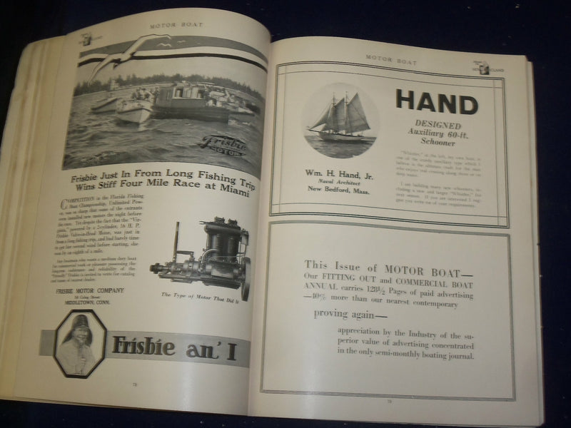 1921 APRIL 10 MOTOR BOAT MAGAZINE - SPRING DOUBLE NUMBER - B 6628
