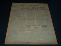 1920 JAN 9 NEW YORK TIMES NEWSPAPER - PRESIDENT & BRYAN SPLIT ON TREATY- NT 7554