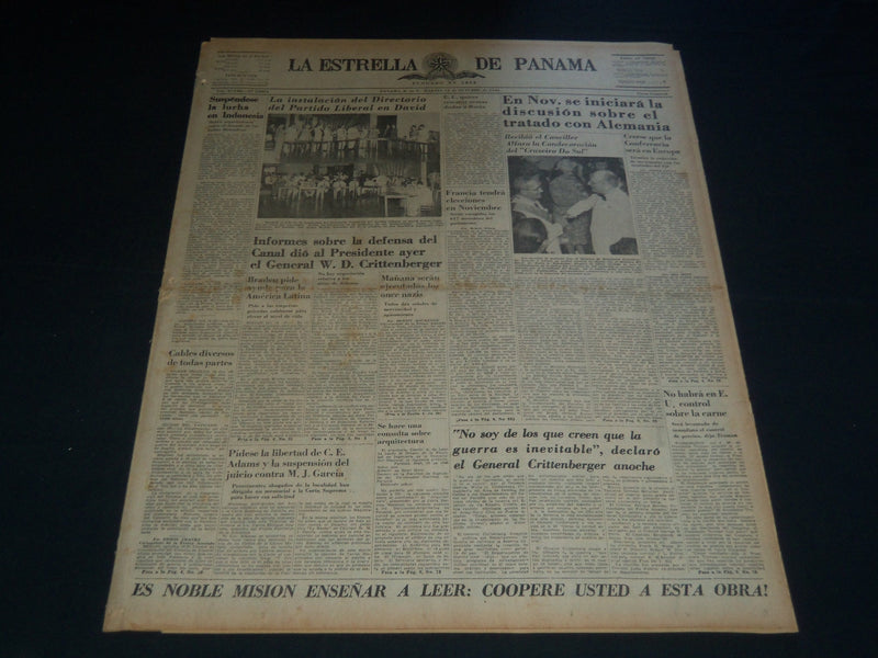 1946 OCTOBER 15 PANAMA STAR & HERALD - 11 NAZI LEADERS TO HANG TOMORROW- NT 7536