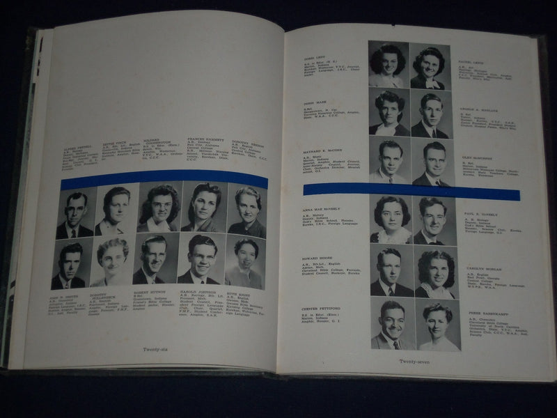 1947 MARIONETTE MARION COLLEGE YEARBOOK - INDIANA - GREAT PHOTOS - YB 482