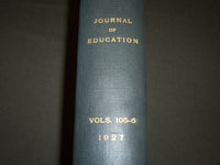 1927 JANUARY-DECEMBER JOURNAL OF EDUCATION BOUND VOLUME - COMPLETE YEAR - R 929
