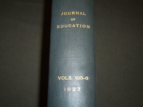 1927 JANUARY-DECEMBER JOURNAL OF EDUCATION BOUND VOLUME - COMPLETE YEAR - R 929
