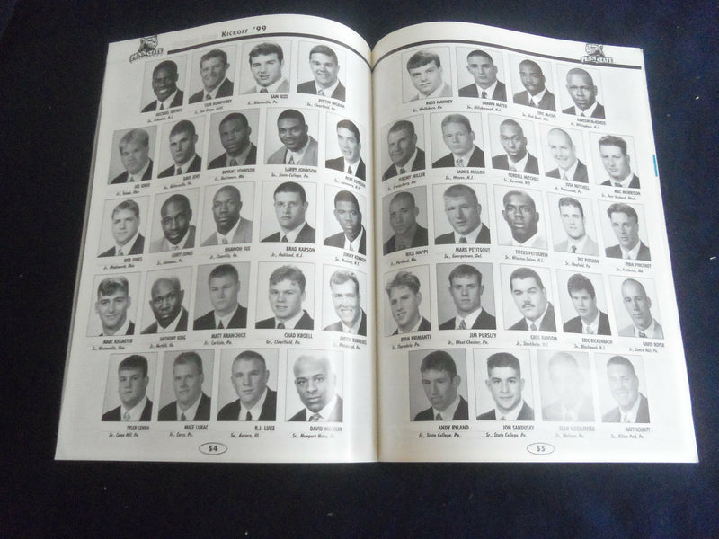 1999 SEPEMBER 25 FOOTBALL PROGRAM - PENN STATE UNIV VS INDIANA UNIV - SP 1215S