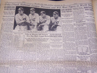 1935 SEPTEMBER 23 NEW YORK TIMES - CUBS CLINCH PENNANT - NT 3791