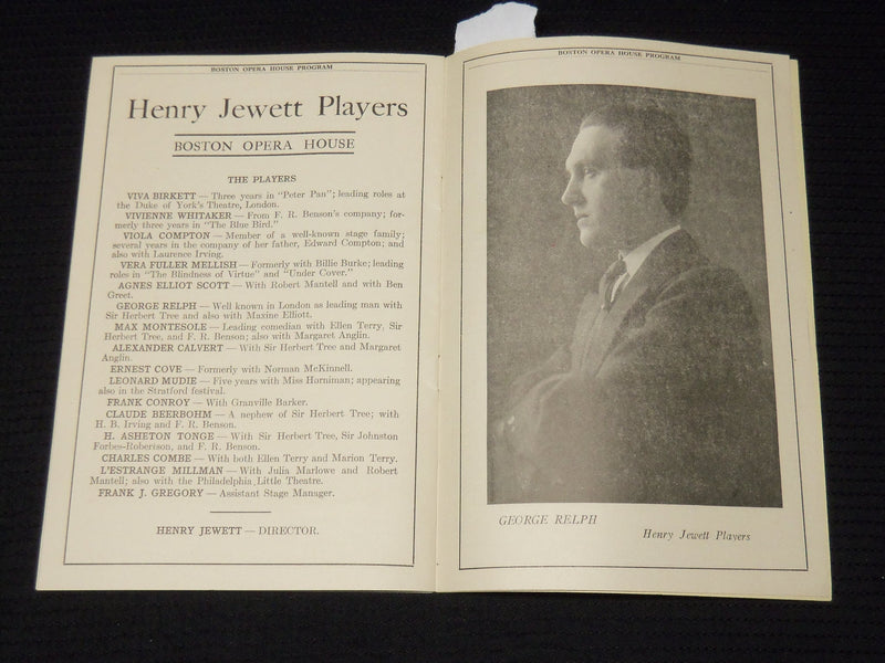 1915 BOSTON OPERA HOUSE PROGRAM - ROMEO & JULIET - K 590