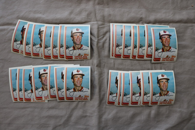 JIM PALMER 1982 TOPPS BASEBALL CARDS - CARD #80 - NM-MT - LOT OF 27 - #72