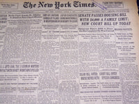 1937 AUGUST 7 NEW YORK TIMES - SENATE PASSES HOUSING BILL - NT 3091