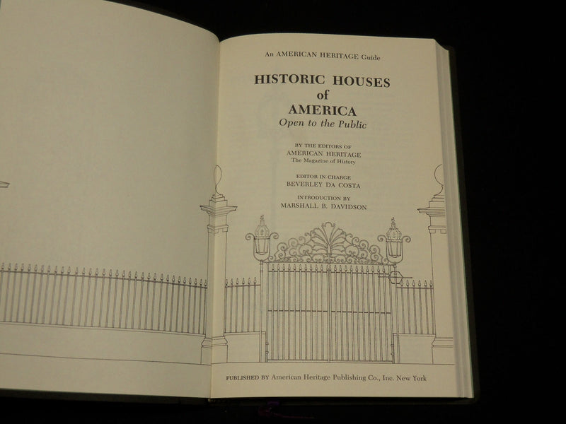 1971 AN AMERICAN HERITAGE GUIDE - HISTORIC HOUSES OF AMERICA BOOK - KD 6371