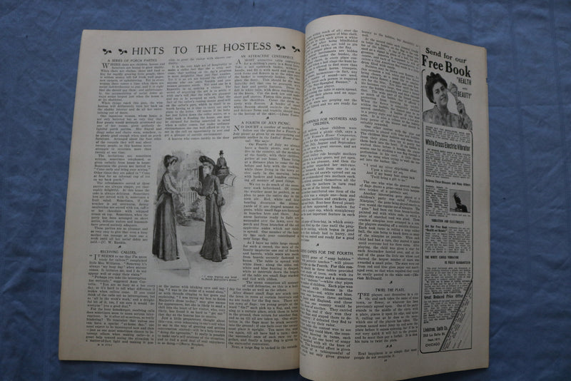1908 JULY THE MOTHER'S MAGAZINE - GREAT ILLUSTRATIONS & STORIES - ST 1000D