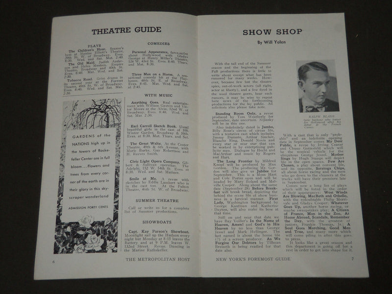 1935 SEPTEMBER 1 THE METROPOLITAN HOST - MARION DAVIES COVER - J 2176