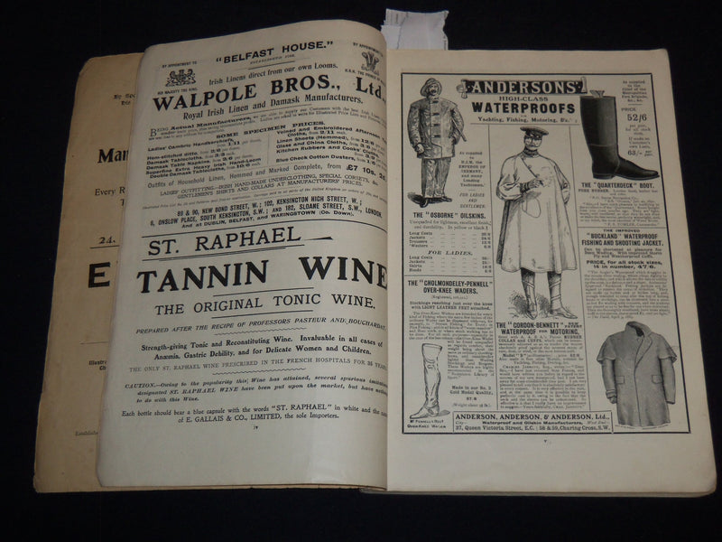 PICTURES OF 1905 PALL MALL MAGAZINE EXTRA - NICE PHOTOS & ADS - B 4128R