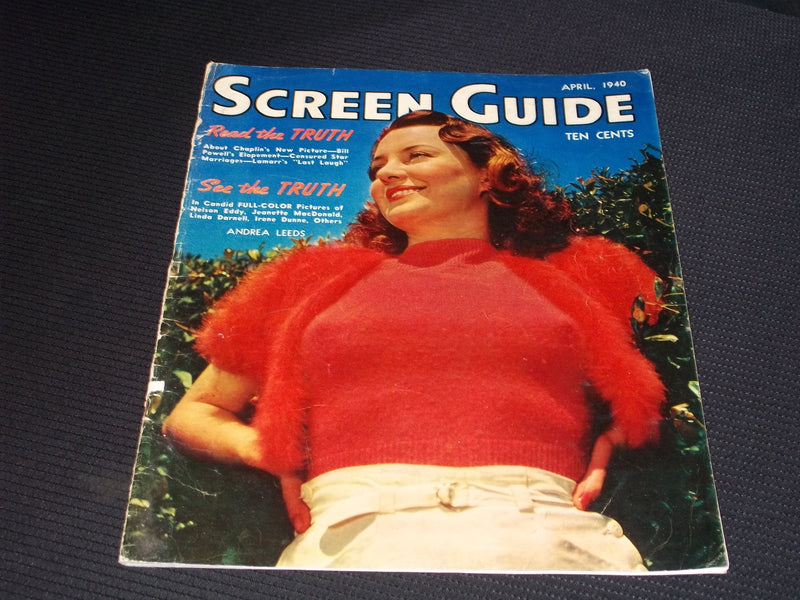 1940 APRIL SCREEN GUIDE MAGAZINE - ANDREA LEEDS FRONT COVER - E 20079