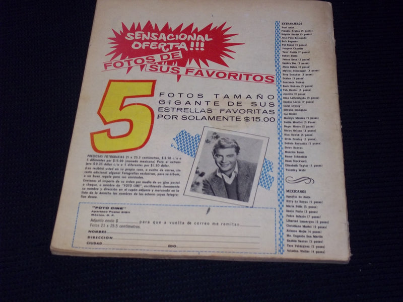 1962 JANUARY CINE NOVELAS MAGAZINE - LANA TURNER - SPANISH TEXT - E 12245