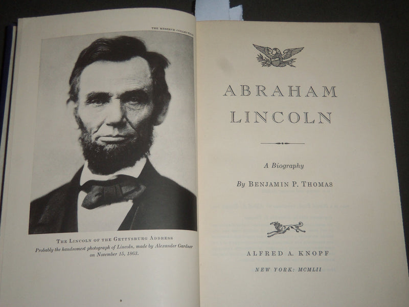 1952 ABRAHAM LINCOLN BY BENJAMIN P. THOMAS HARDCOVER BOOK - KD 4421