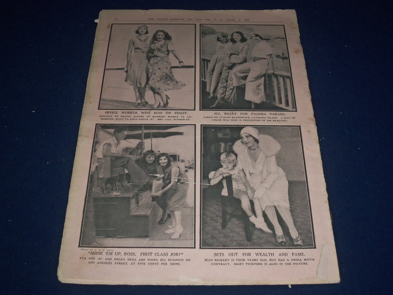 1930 OCT 4 NATIONAL POLICE GAZETTE - MILDRED GREEN - MCLARNIN FIGHT - SP 3063