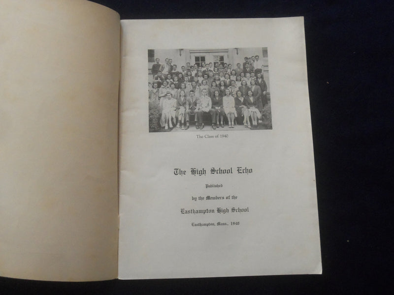 1937-1940 THE EXHO - EASTHAMPTON HIGH SCHOOL YEARBOOKS - LOT OF 4 - O 2136M